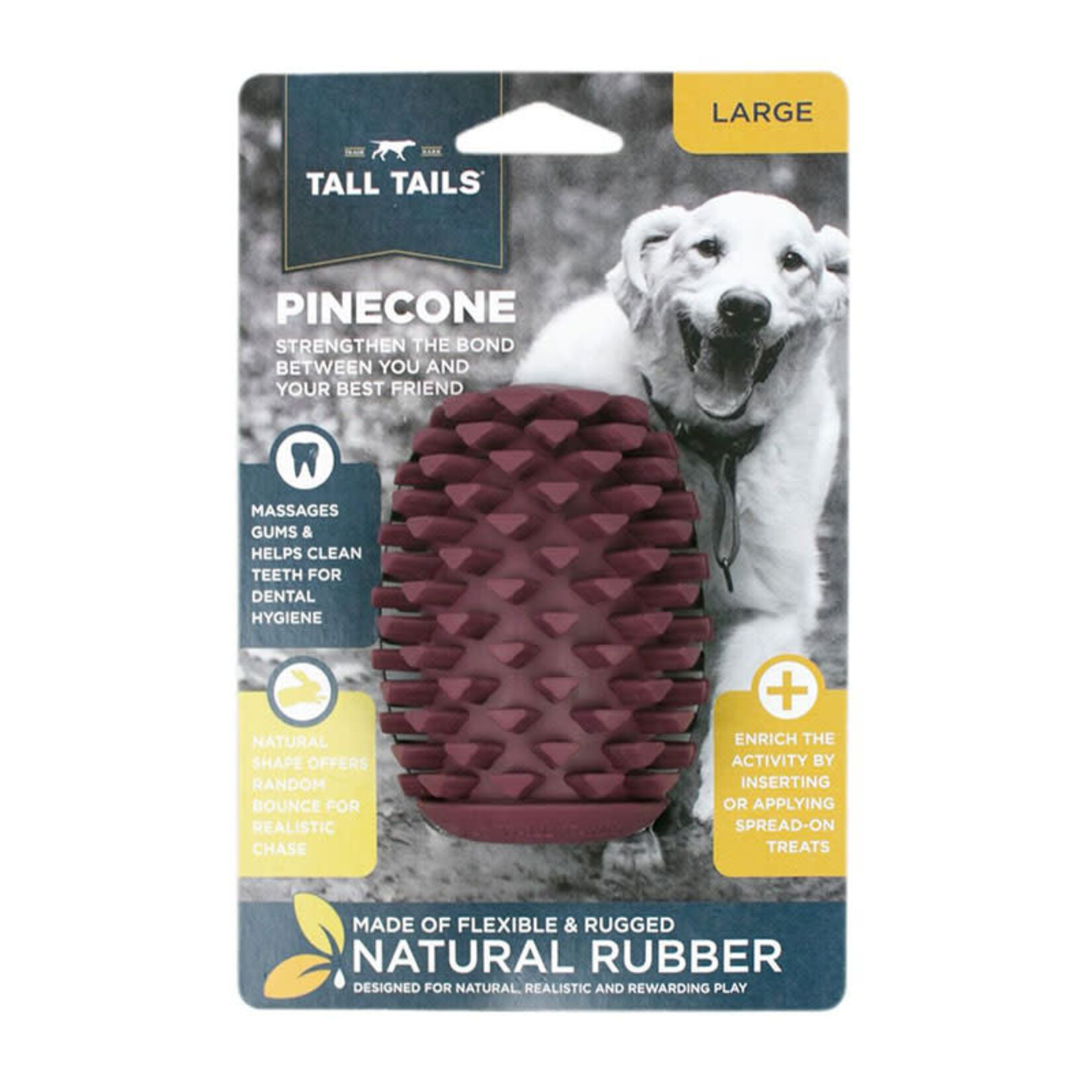 Tall Tails - Natural Rubber - Pinecone - 4"