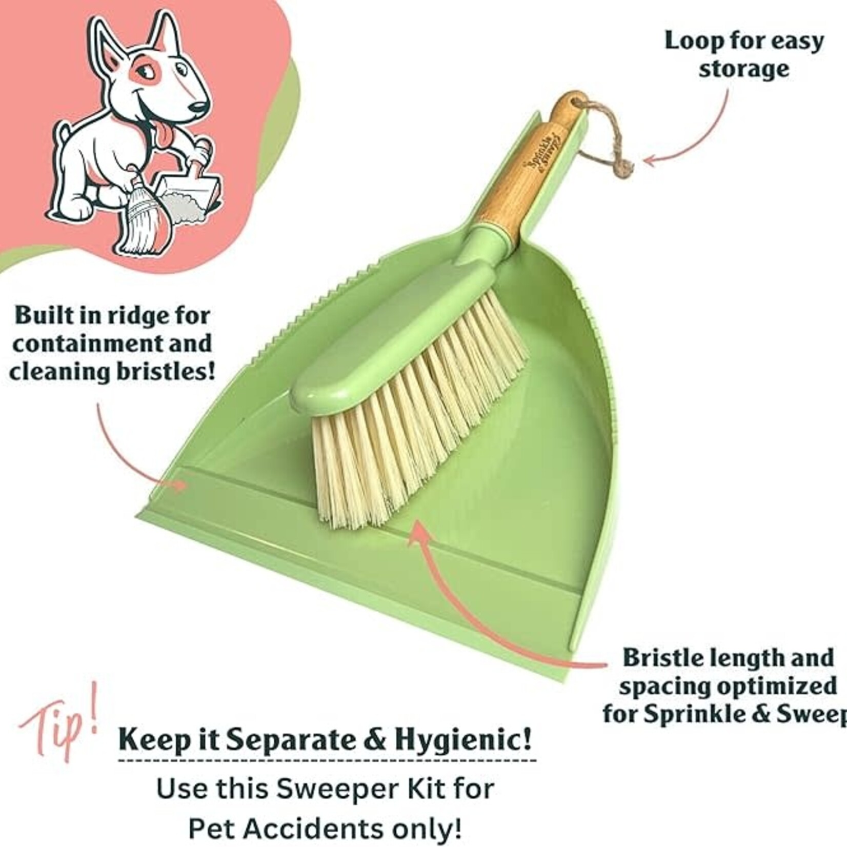 Sprinkle & Sweep - Pelle à poussière et balai