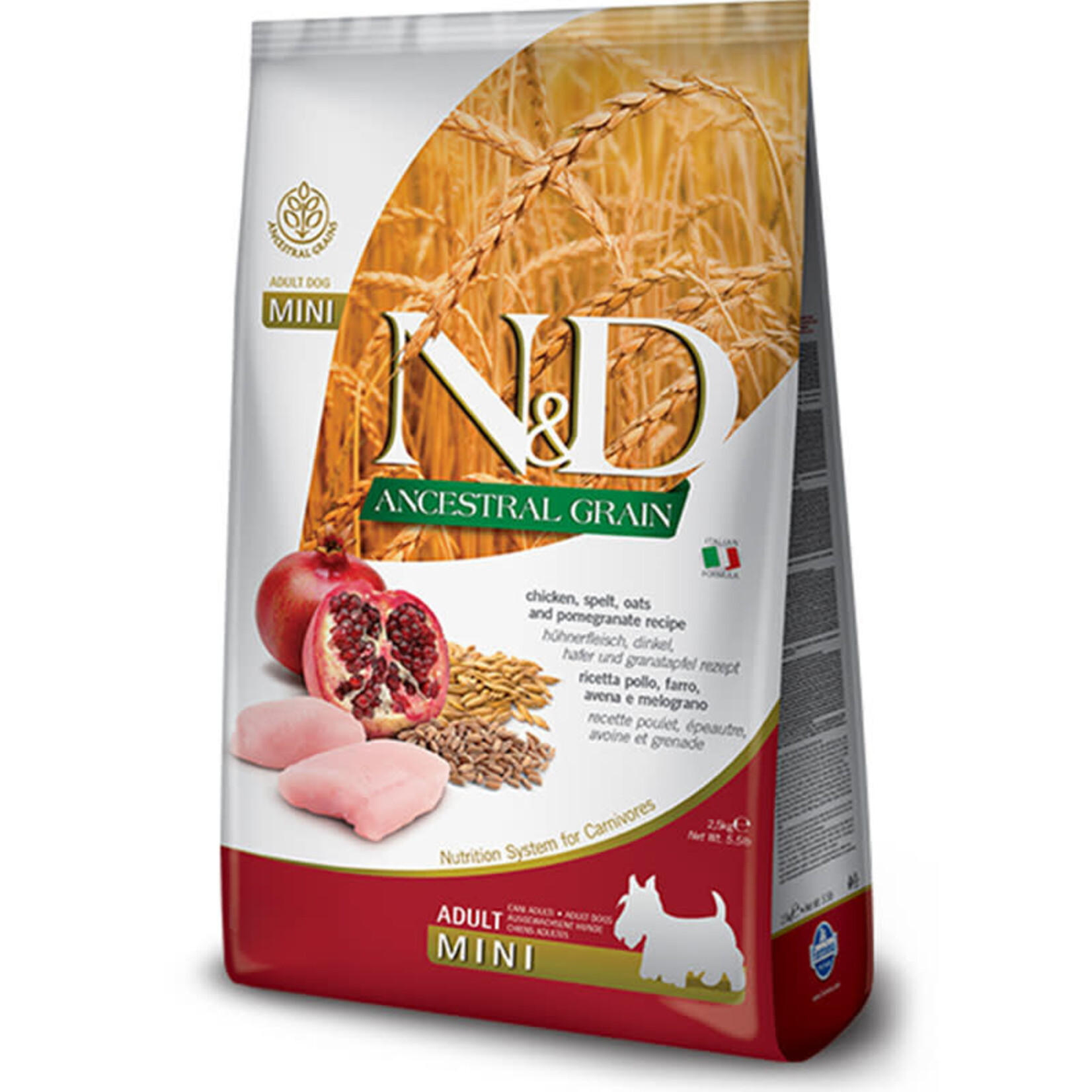 Farmina N&D -  ADULT - MINI - Grain - Chicken & Pomegranate - 5.5lb