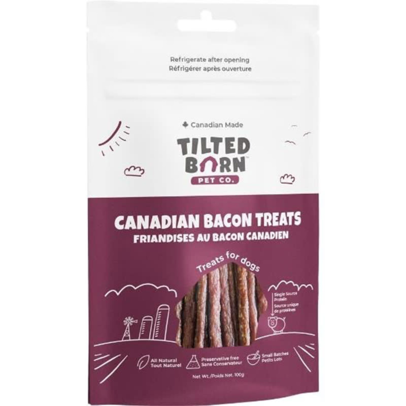 Tilted Barn - Canadian Bacon Treats - 100g