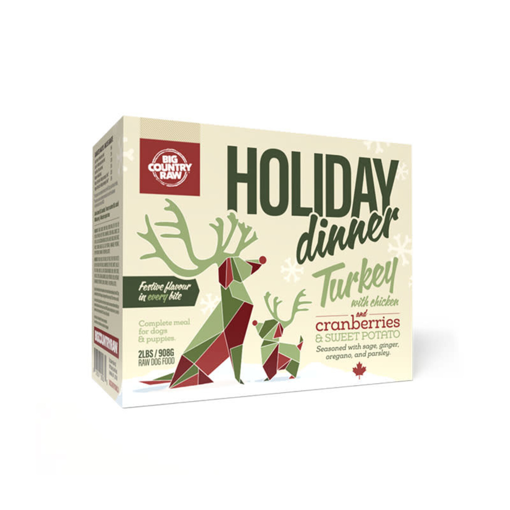 Big Country Raw Big Country Raw - Holiday Dinner - Turkey & Chicken - 2lbs