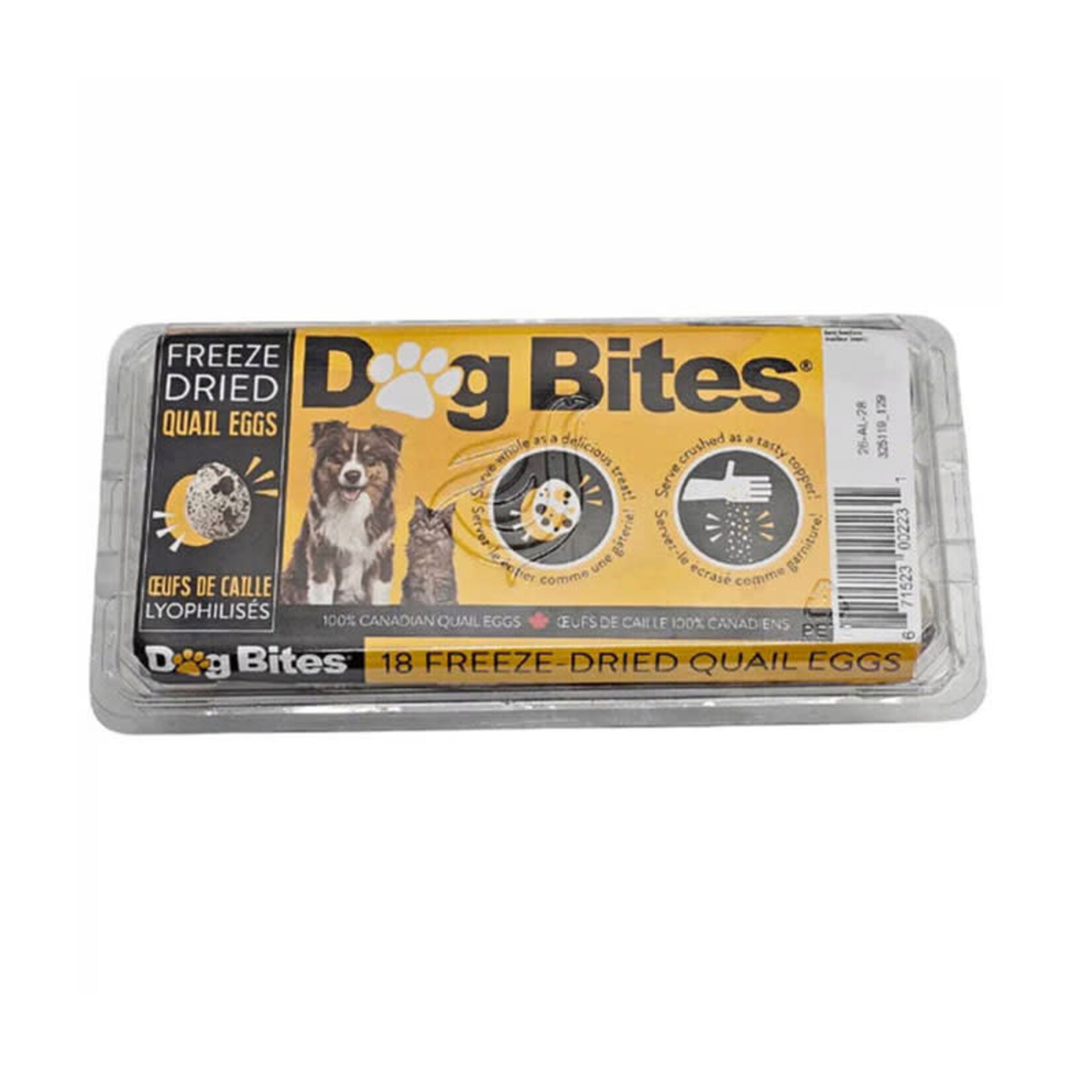 Dog Bites - Œufs de caille lyophilisés - 18 Œufs