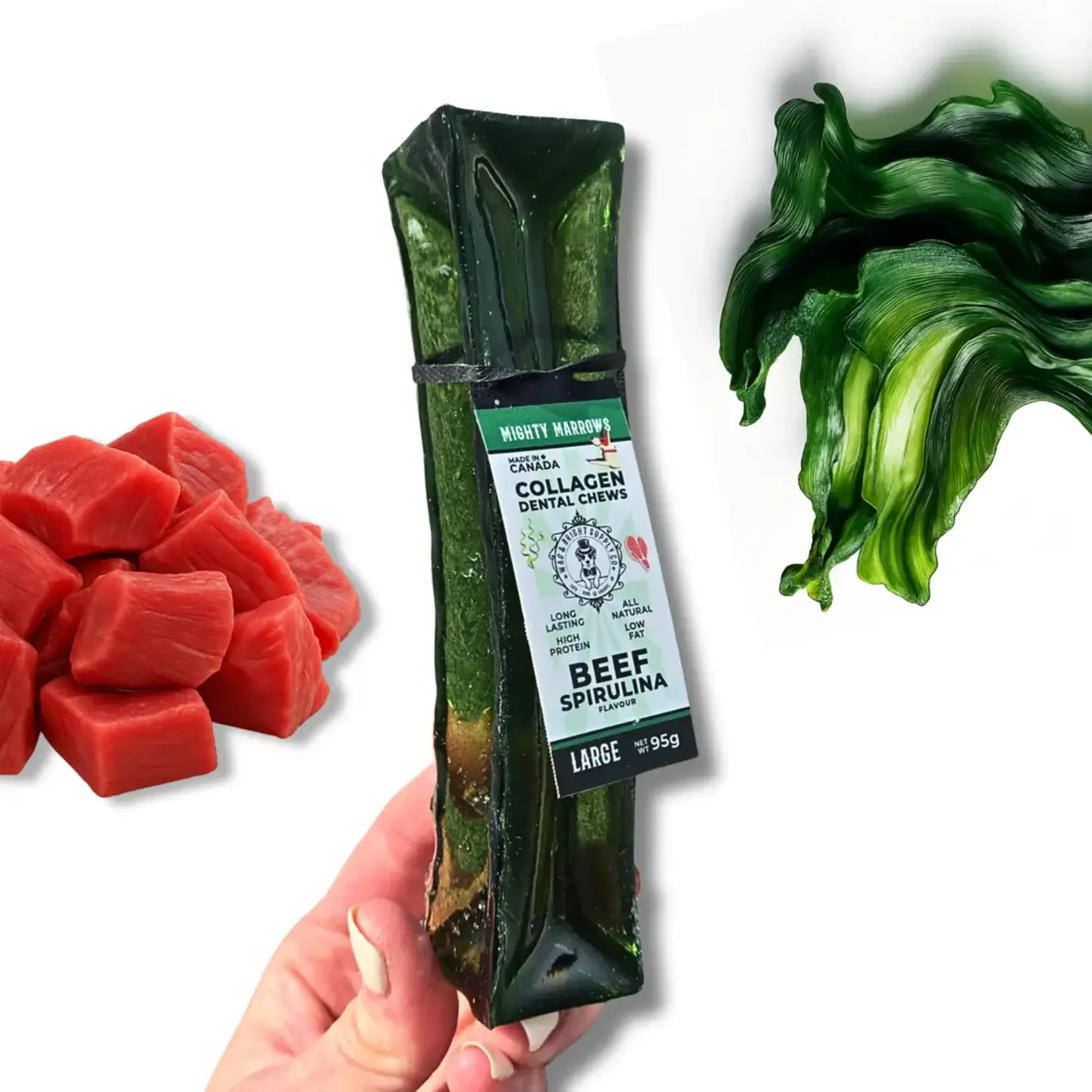 Mighty Marrows - Collagen Dental Chew - Spirulina Beef