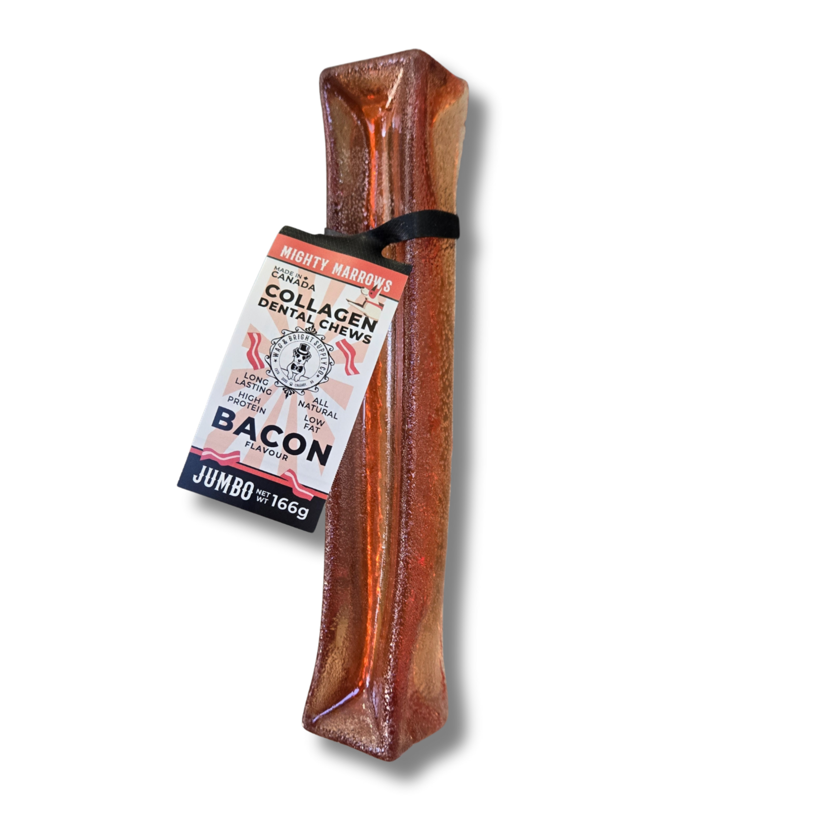 Wag & Bright Supply Co. Mighty Marrows - Collagen Dental Chew - Bacon