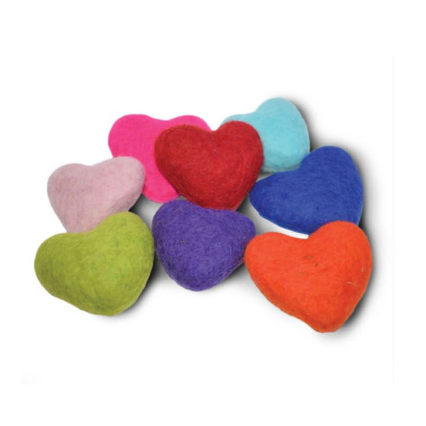 Karma Cat – Wool Felt Heart Toy – 1.5″