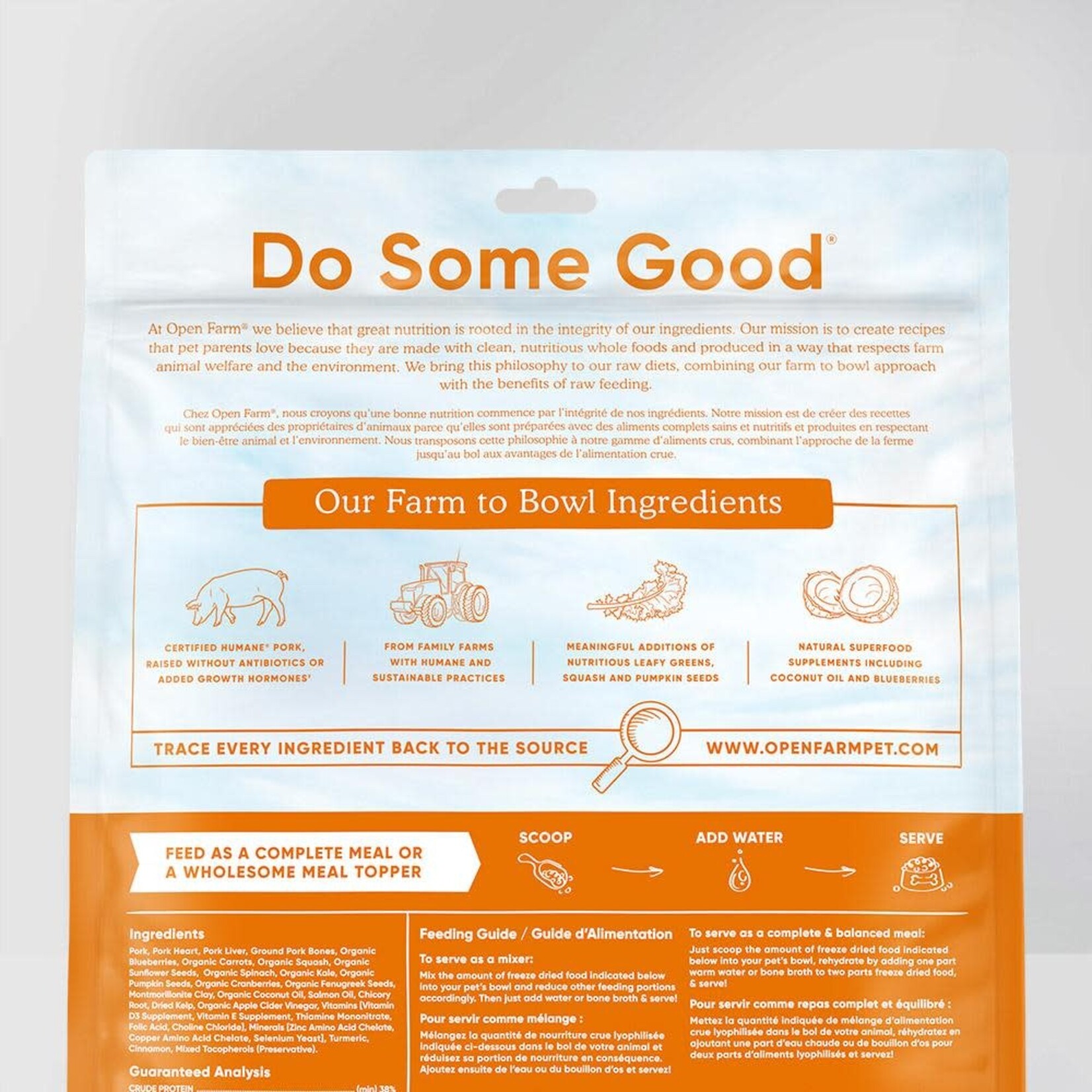 Open Farm Open Farm - Lyophilisé - Morceaux de porc paysan