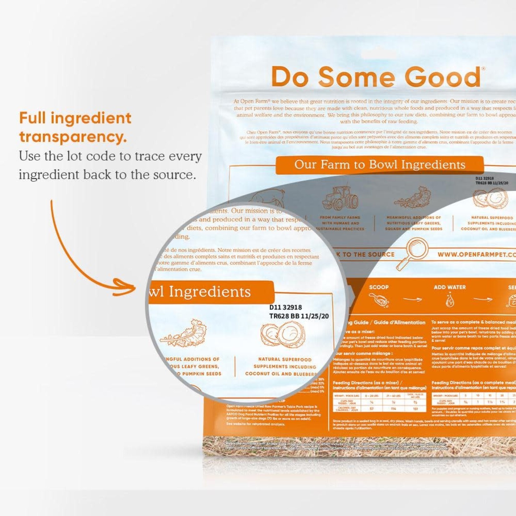 Open Farm Open Farm - Lyophilisé - Morceaux de porc paysan