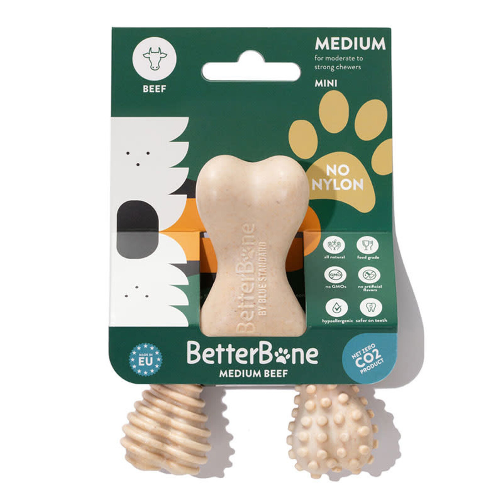 BetterBone BetterBone - Medium - Jouet à mâcher résistant pour chiens - Boeuf