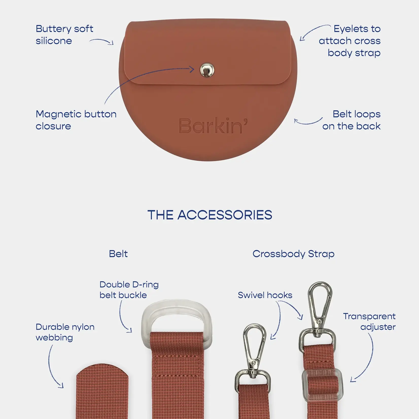 Barkin' Barkin' - Treat Pouch - Terracotta