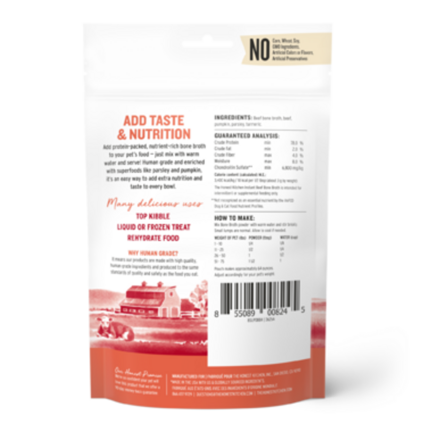 Honest Kitchen Honest Kitchen - Daily Booster - Bouillon d'os de boeuf - 3.6oz