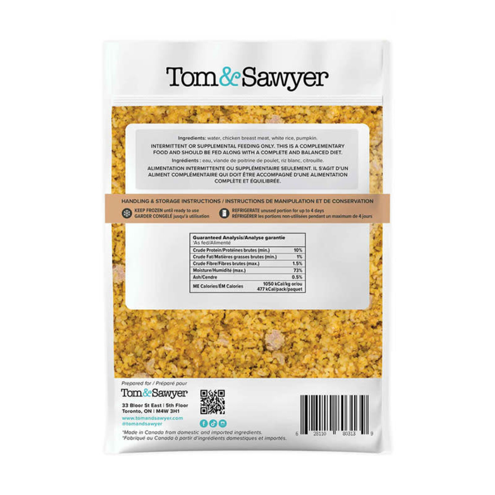 Tom & Sawyer Tom & Sawyer - Dog - Gently Cooked - Tummy Tamer - 1lb