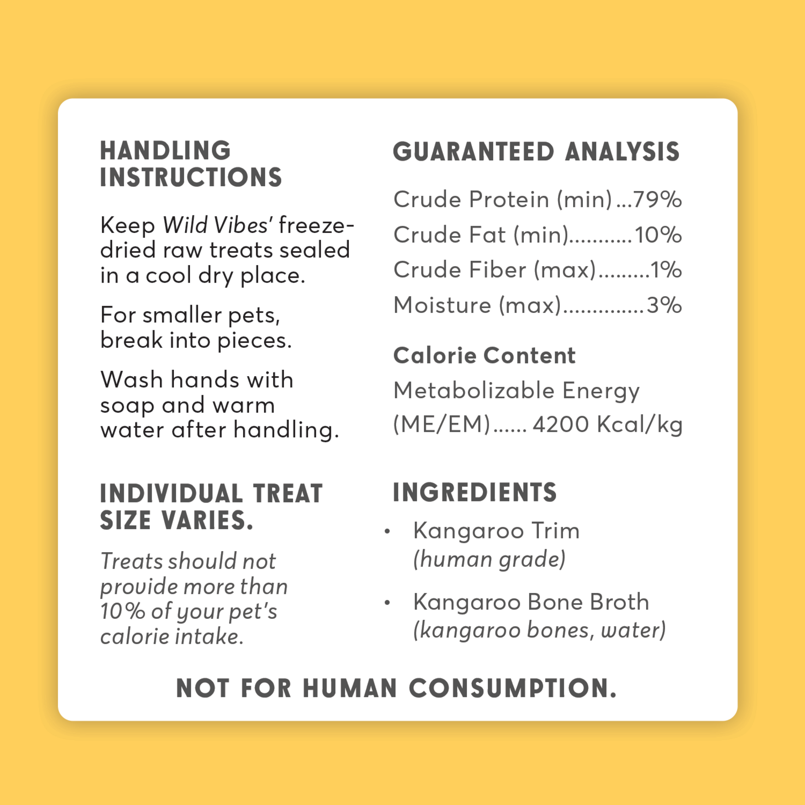 Wild Vibes Wild Vibes - Kangaroo & Bone Broth Treats - 58g
