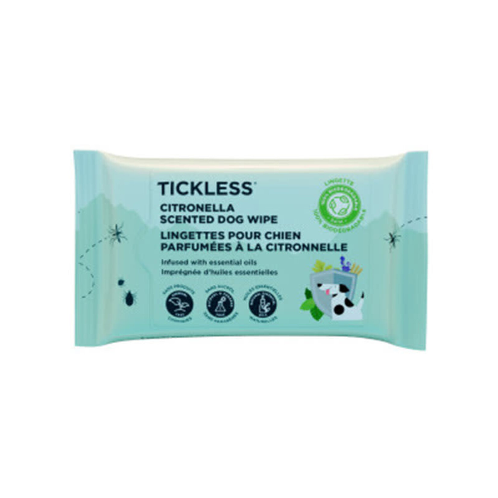 Tickless Tickless - Citronella Dog Wipes