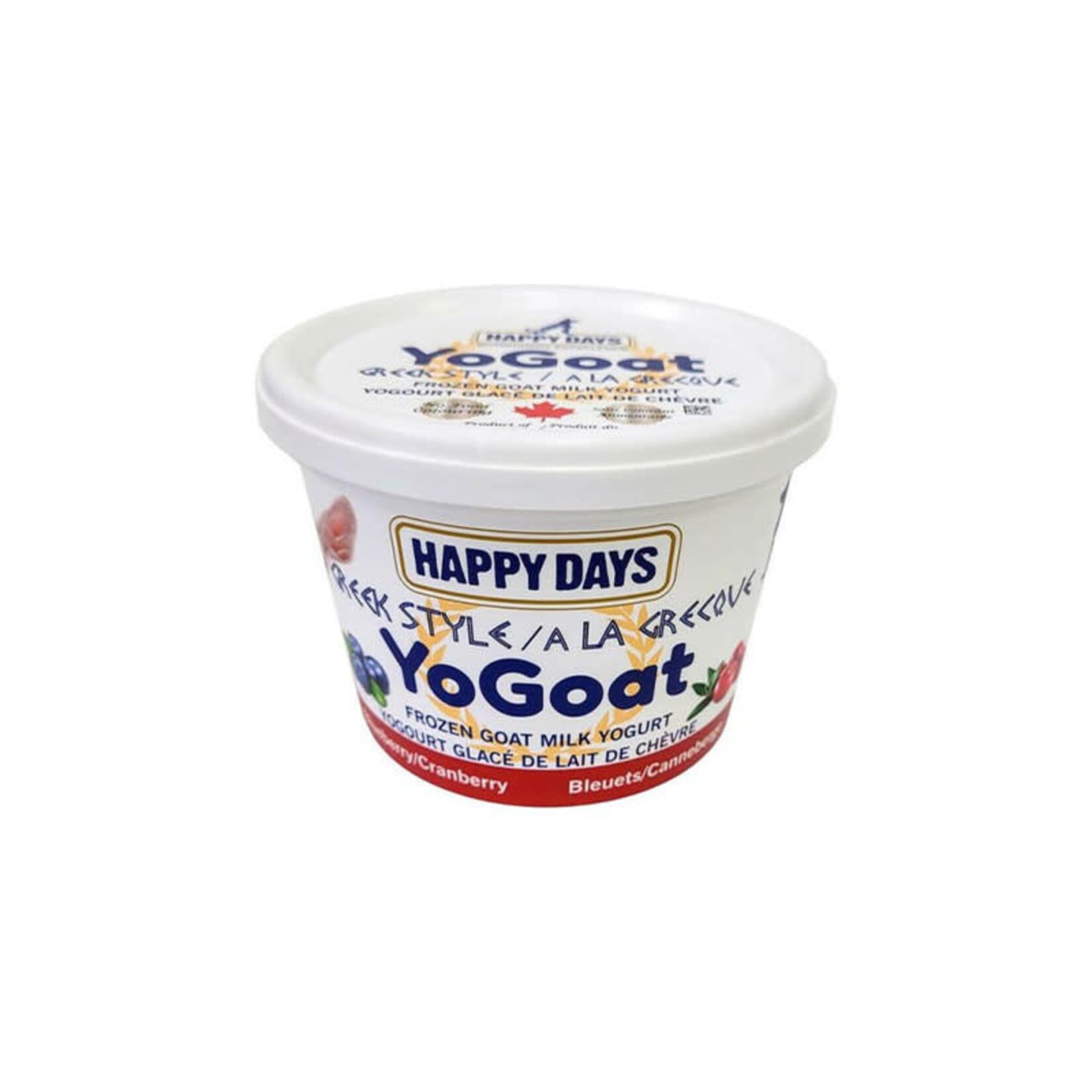 YoGoat - Yaourt glacé grec aux bleuets et aux canneberges - 110 ml