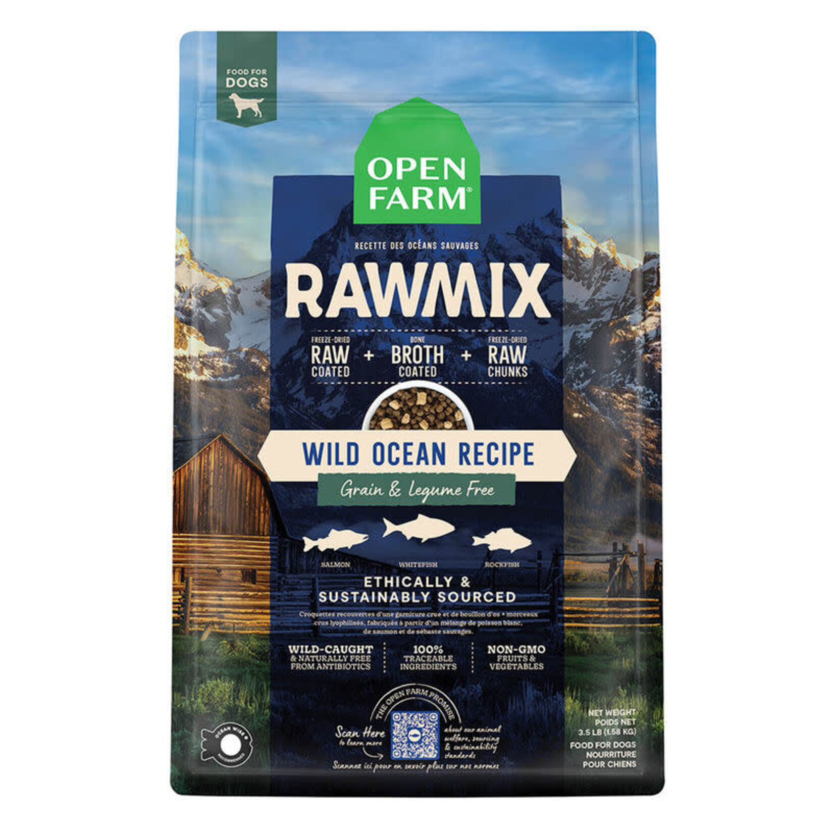 Open Farm RAWMIX - Recette Océan Sauvage sans céréales ni légumineuses