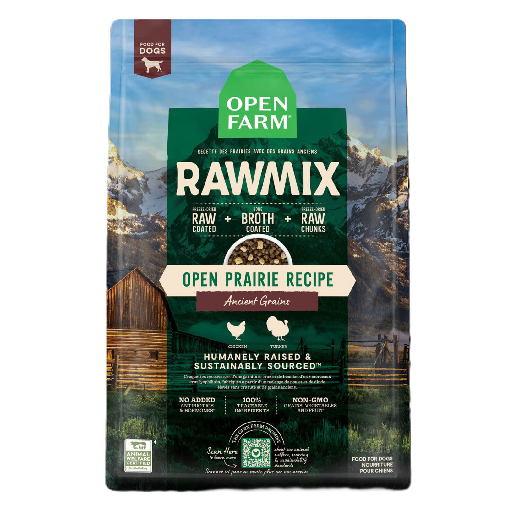 Open Farm RAWMIX - Open Prairie Recipe with Ancient Grains