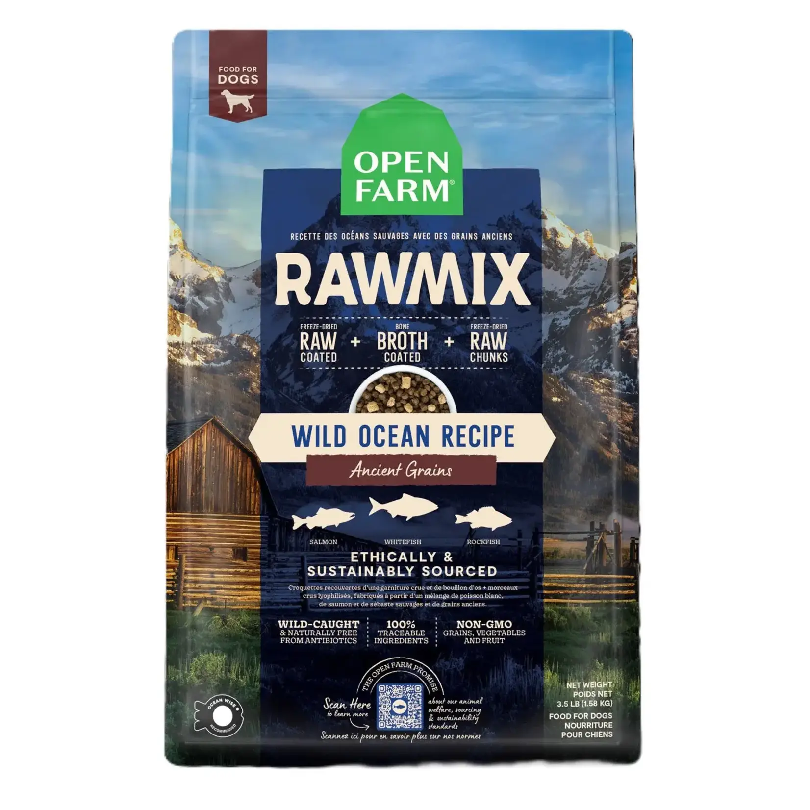 Open Farm RAWMIX - Recette Wild Ocean aux Céréales Anciennes