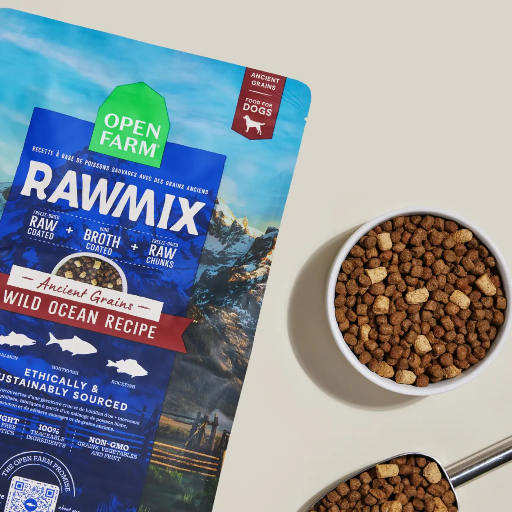 Open Farm RAWMIX - Recette Wild Ocean aux Céréales Anciennes