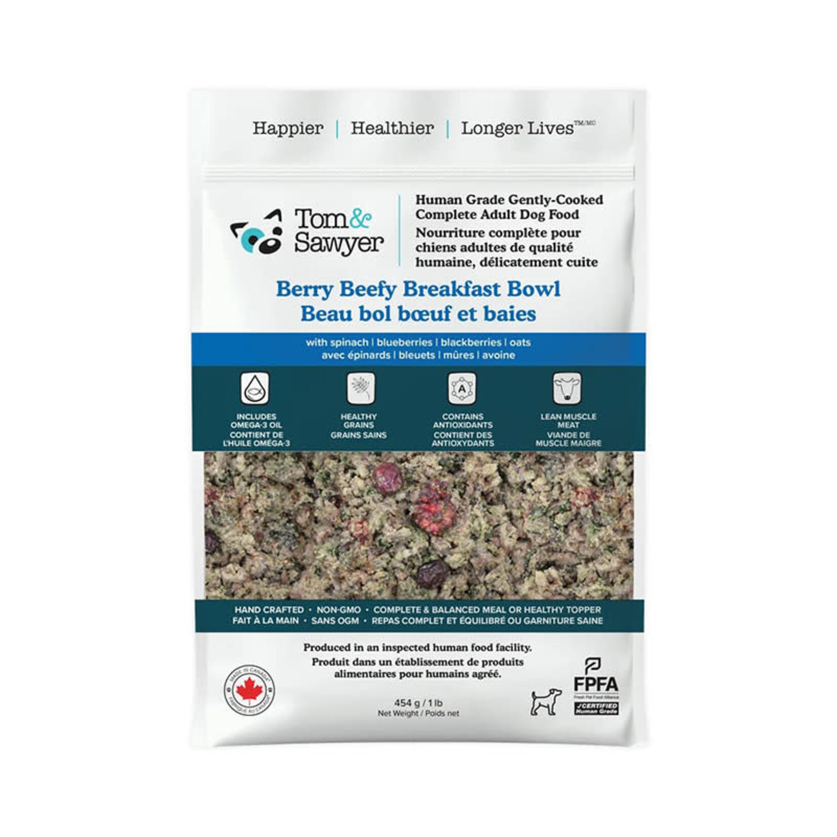 Tom & Sawyer Tom & Sawyer - Dog - Berry Beefy Breakfast - 1lb