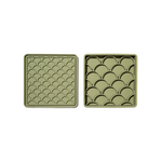 dogged - 3-in-1 Fish Scale Slow Feeder Bowl - Olive