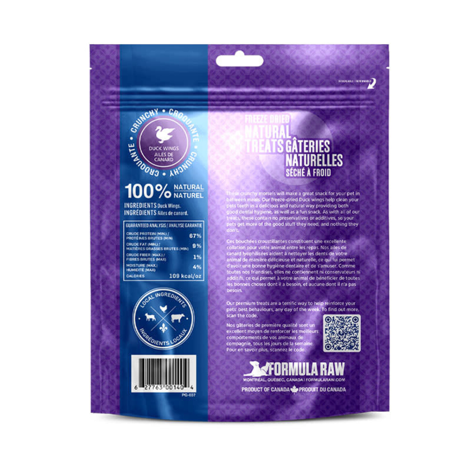 Formula Raw Formule Raw - Ailes de canard lyophilisées - 130g