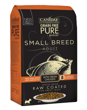 CANIDAE Canidae PURE Petite Small Breed Chicken Recipe Raw Coated Dry Dog Food