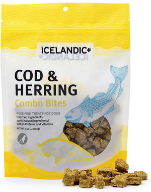  Icelandic+ Cod & Herring Combo Bites Fish Dog Treats 3.5-oz