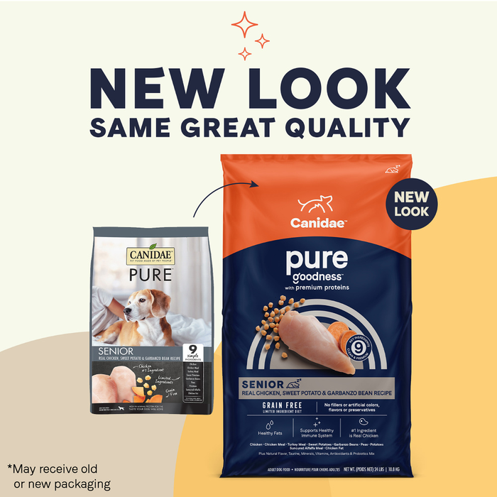 CANIDAE Canidae Pure Goodness SENIOR Real Chicken, Sweet Potato & Garbanzo Bean Recipe Dry Dog Food