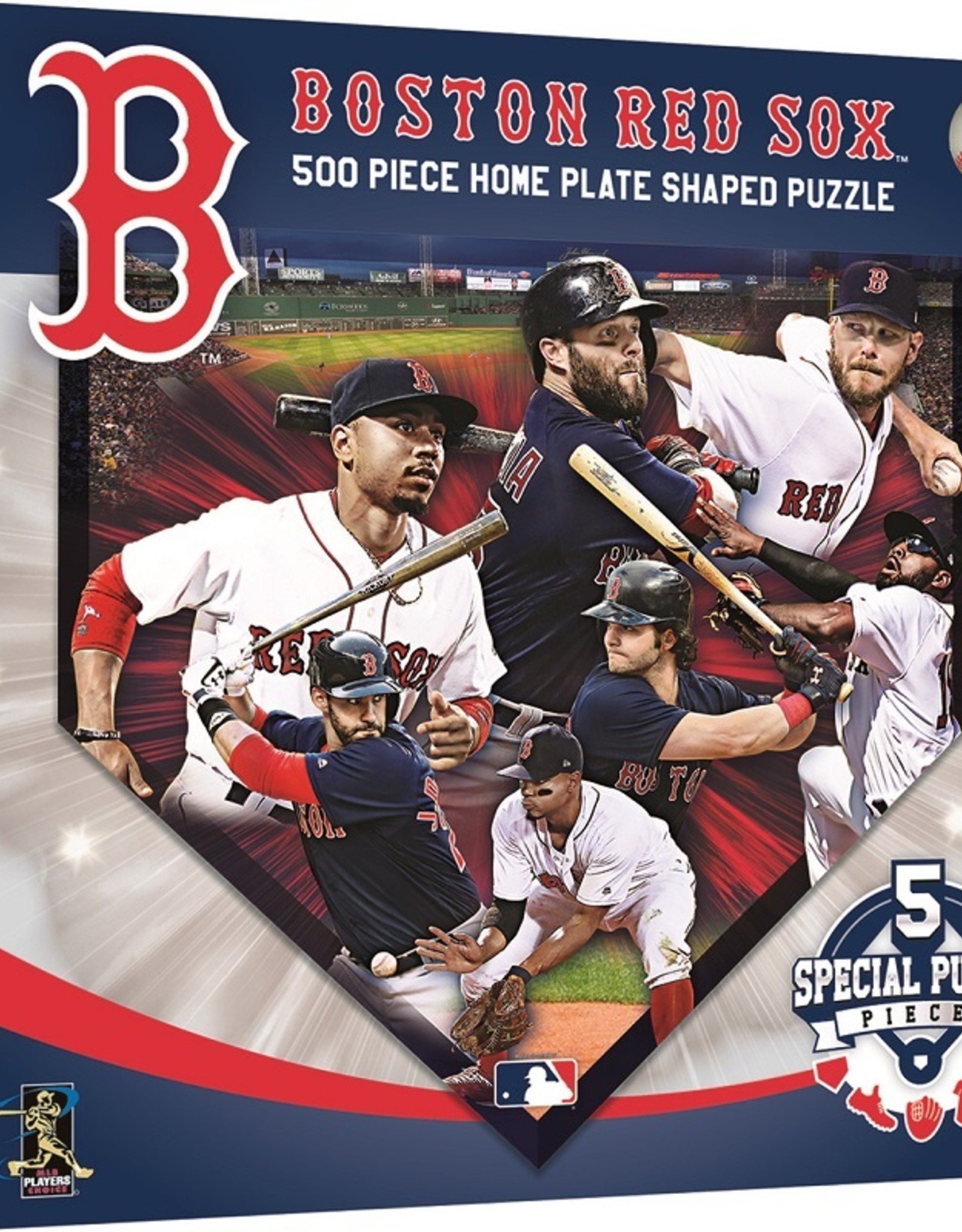 Masterpieces Puzzles & Games Boston Red Sox Home Plate Shaped Puzzle (500pc)