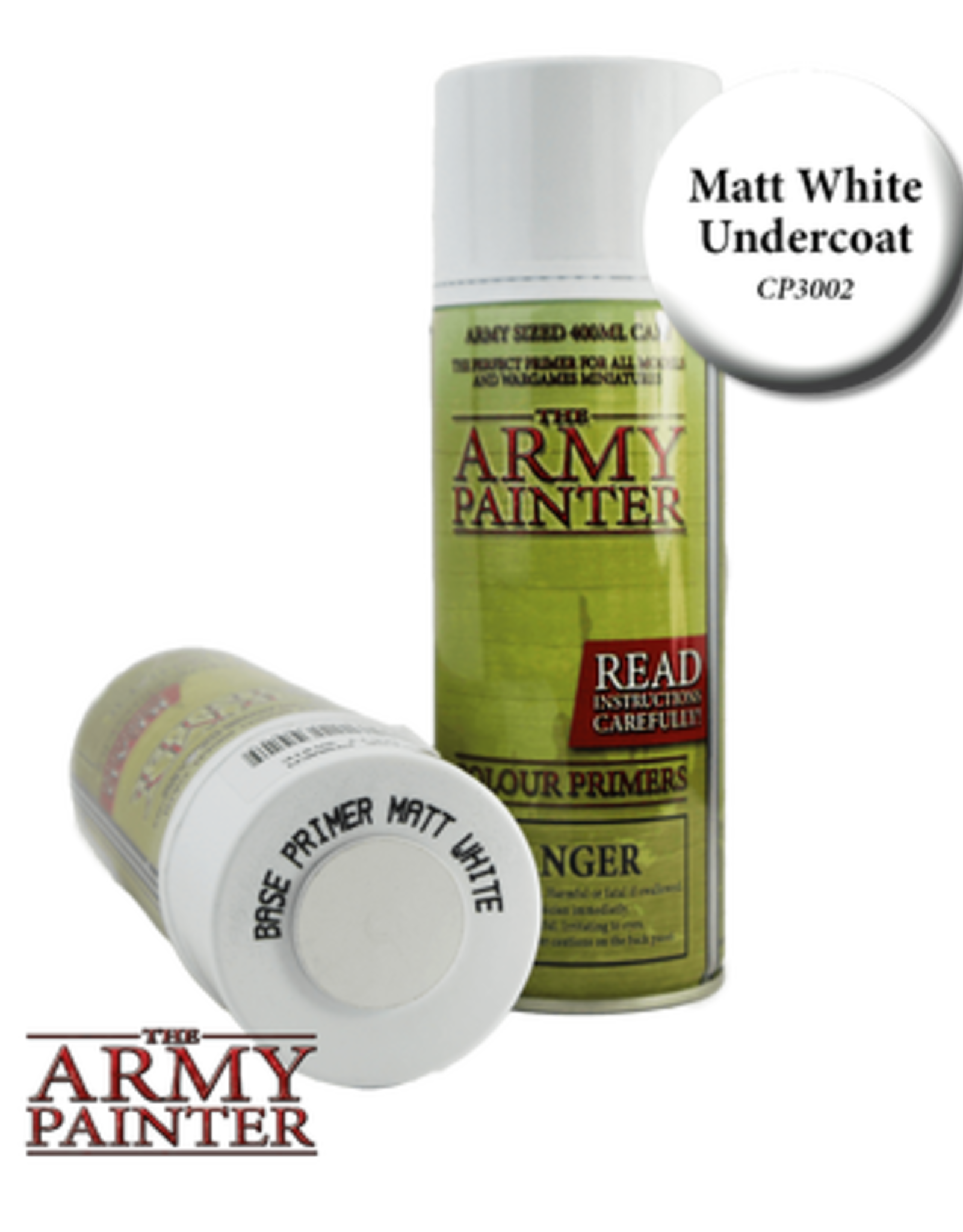The Army Painter Base Primer: Matt White (Spray 400ml)