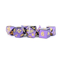 Metal Dice Set (Purple w/ Gold)