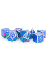 Polyhedral Metal Set: Rainbow With Blue Enamel
