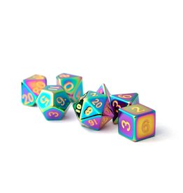 Metal Dice Set (Torched Rainbow)