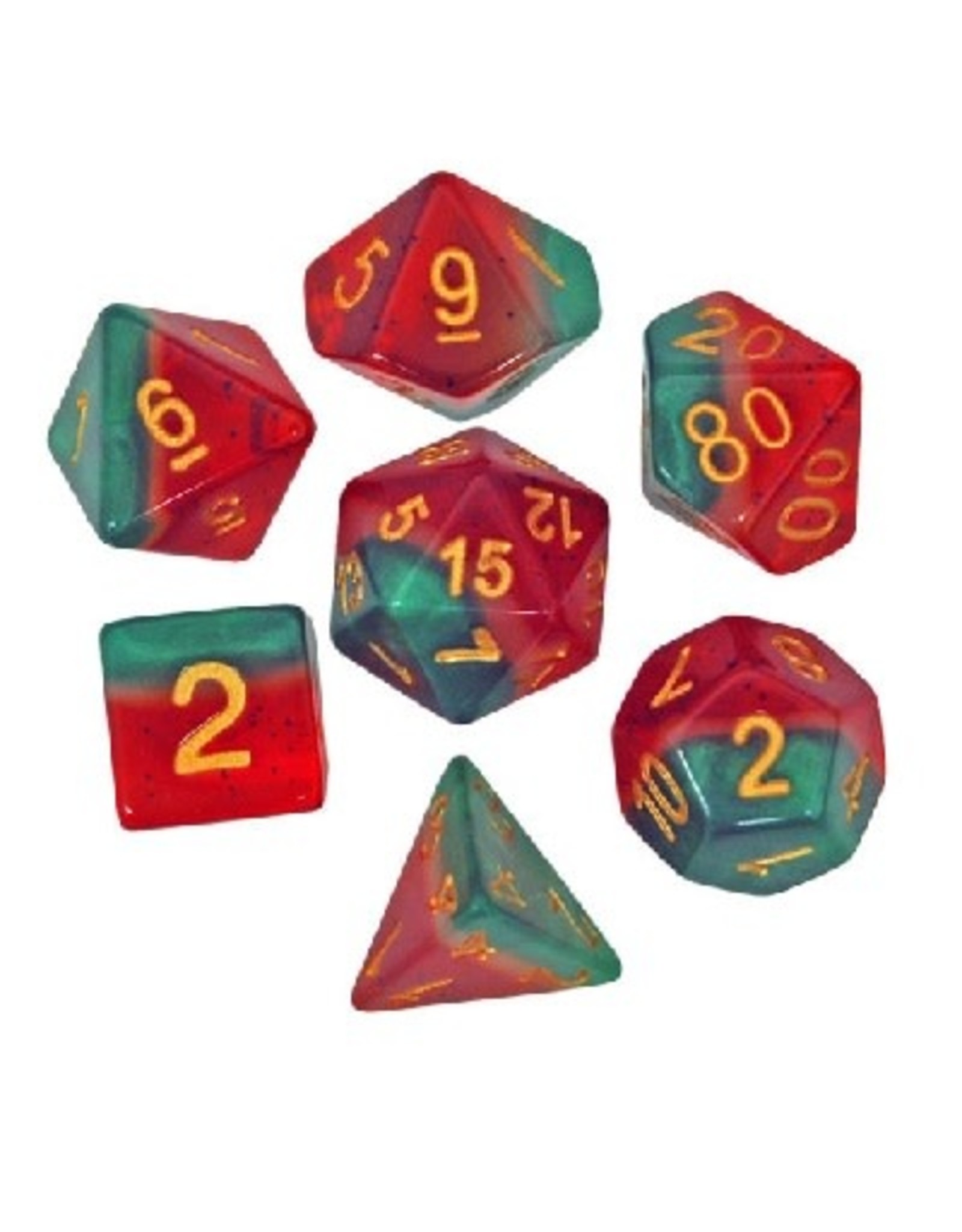 Polyhedral Dice Set: Fruit - Watermelon