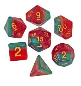 Polyhedral Dice Set: Fruit - Watermelon