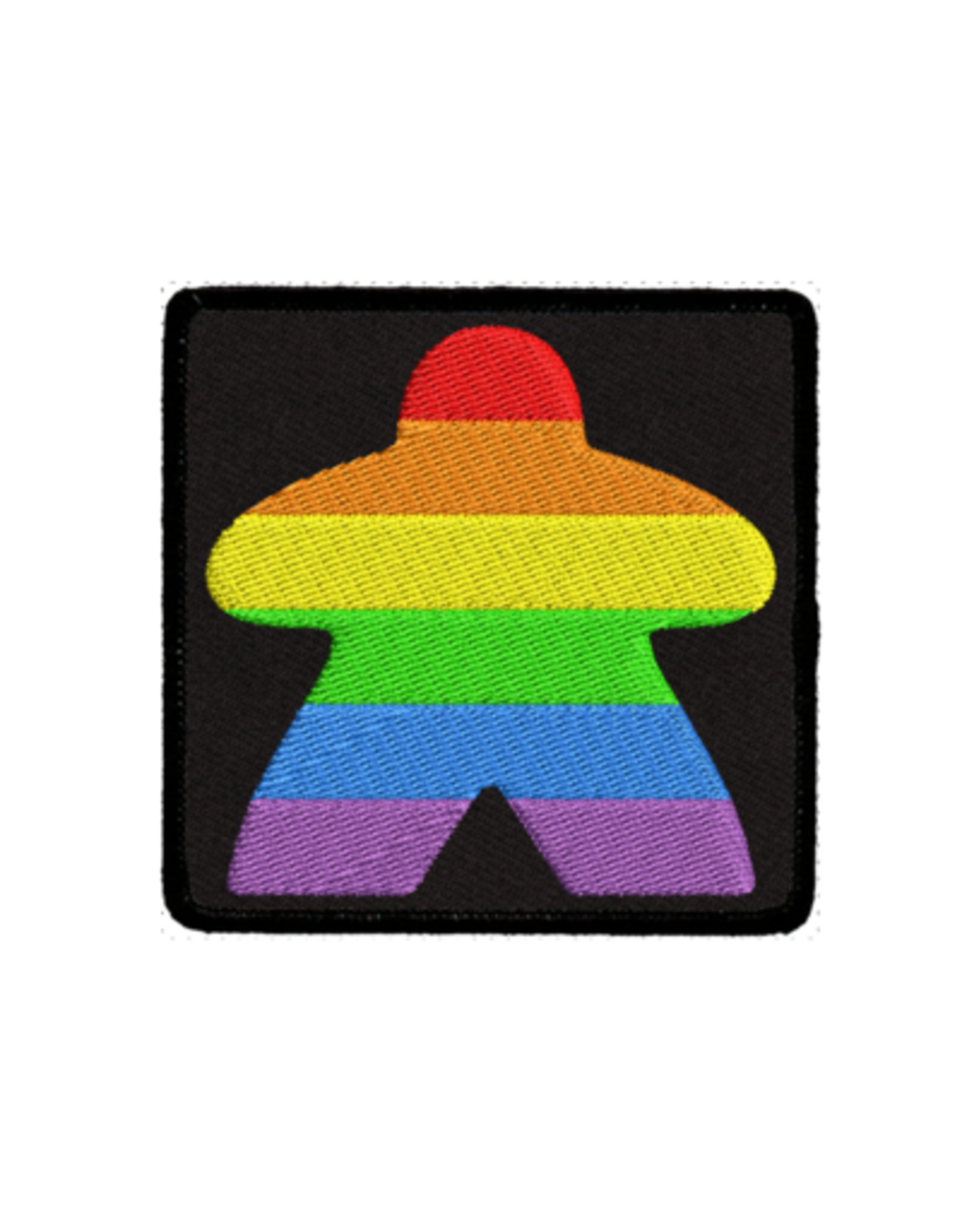 Rainbow Meeple (Black)