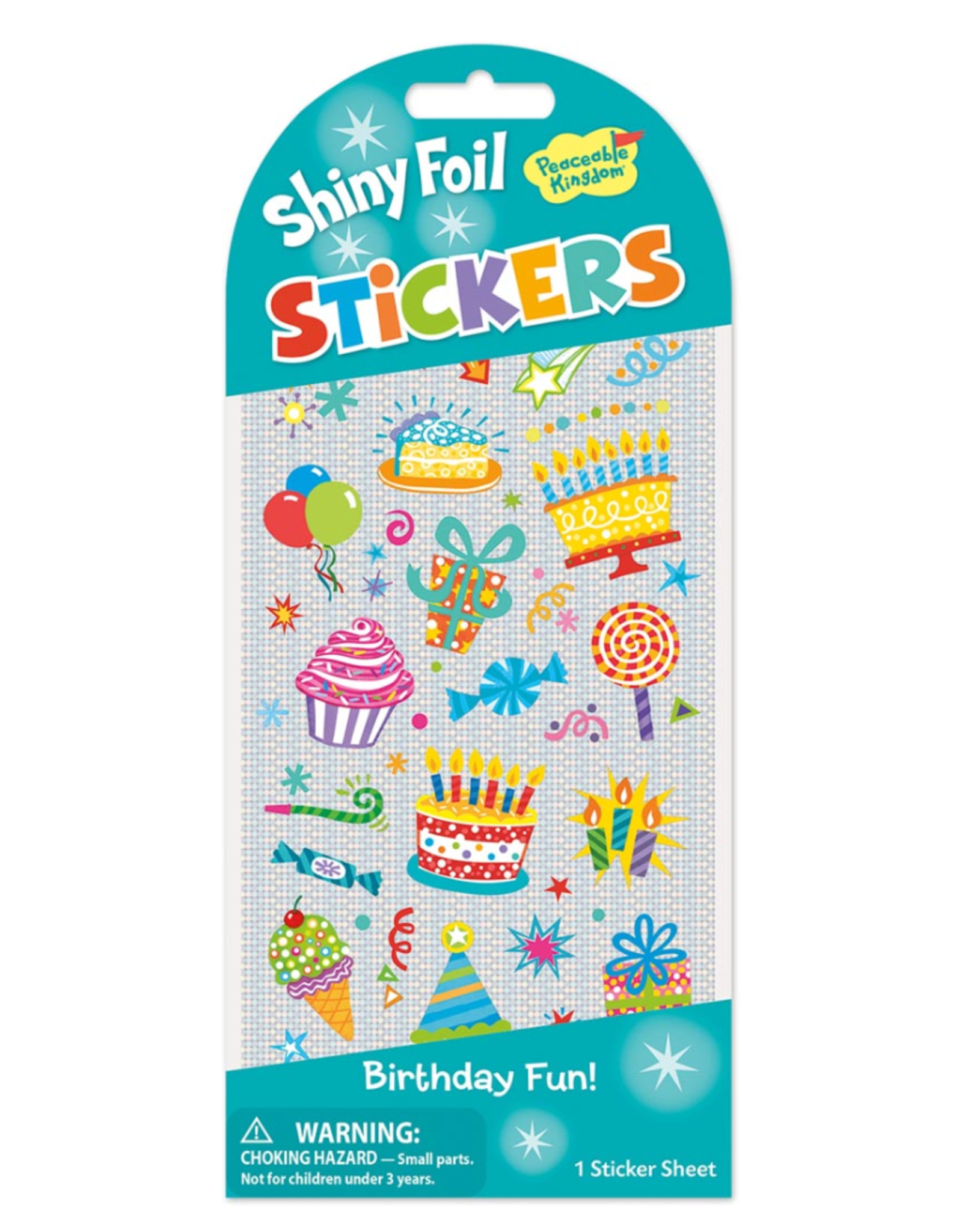 Peaceable Kingdom Shiny Foil Birthday Stickers