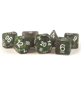 Polyhedral Dice Set: Icy Opal - Black w/Silver