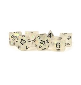 Polyhedral Dice Set: Icy Opal - Clear
