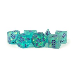 Polyhedral Dice Set: Icy Opal - Teal w/Purple