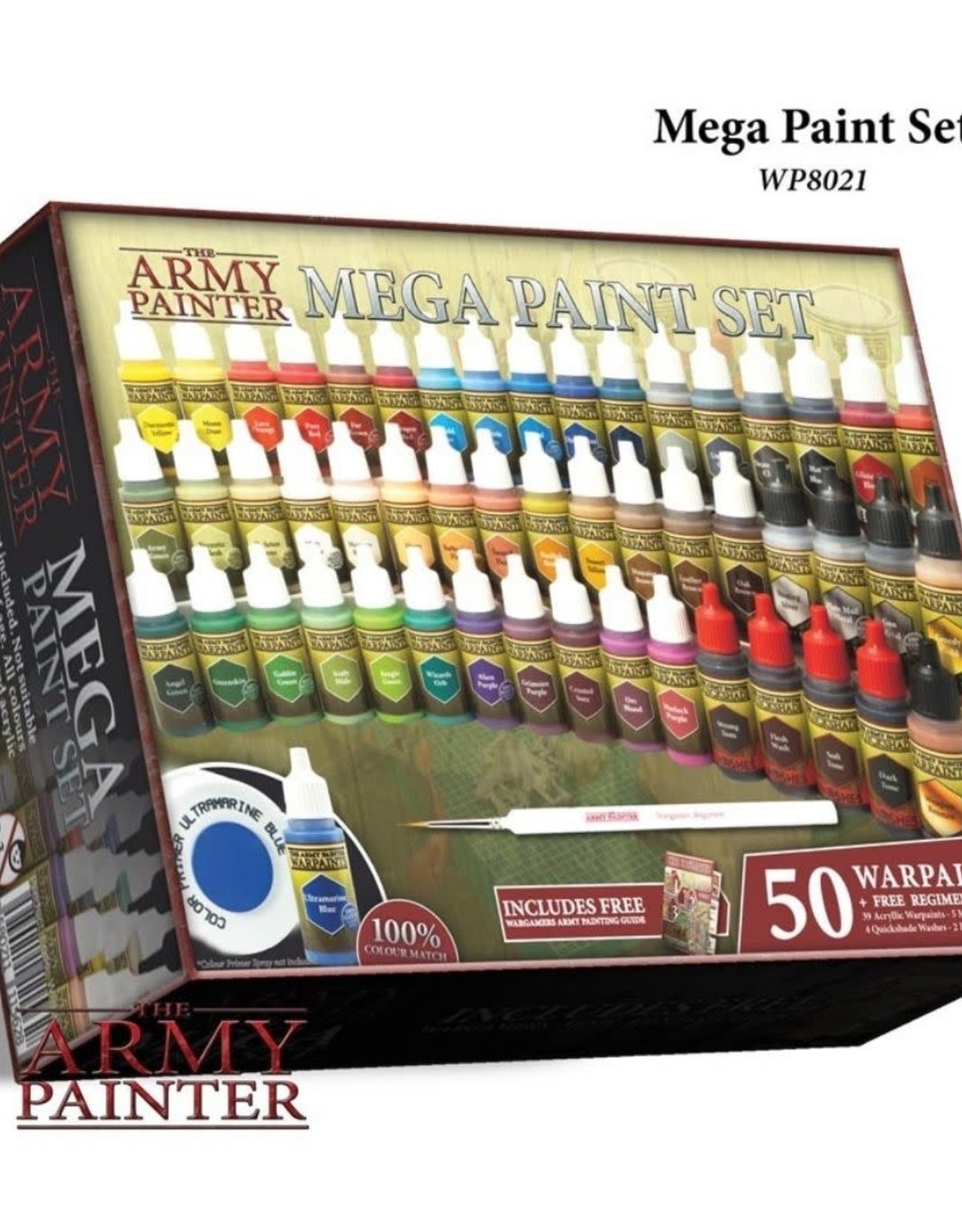 The Army Painter | Mega Paint Set 50 | Miniature Painting Kit with Wargamer  Regiment Miniatures Paint Brush | Miniature Paint Set for Miniature