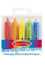 Melissa and Doug Learning Mat Crayons (5 Colors)