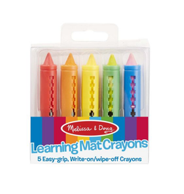 Melissa and Doug Learning Mat Crayons (5 Colors)