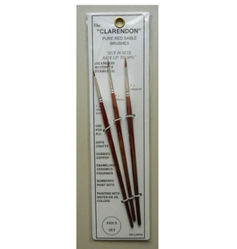 Clarendon Red Sable Brush Set (3 pieces)