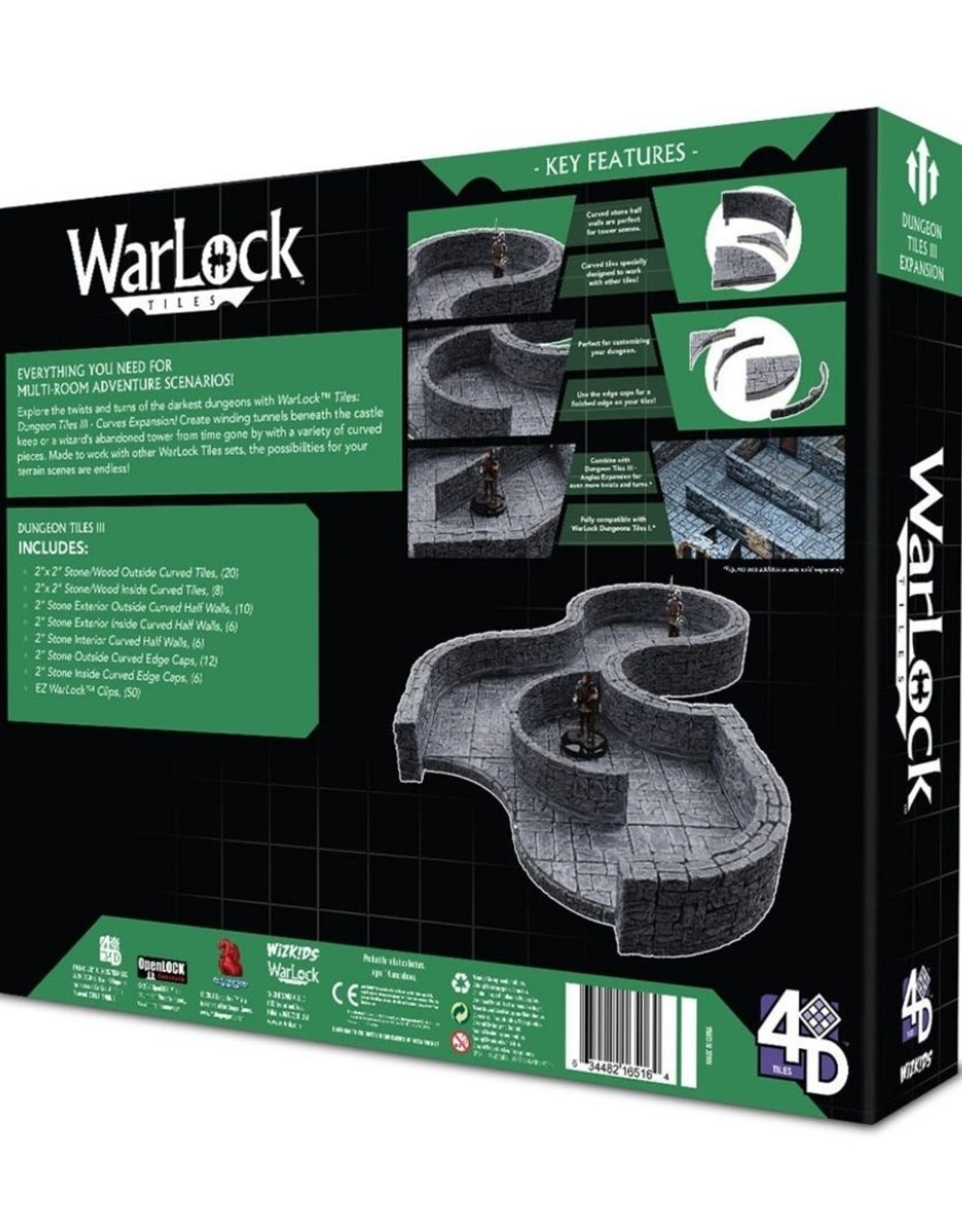 WizKids (S/O) Warlock Tiles: Dungeon Curves (Wave 3)