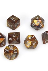 Polyhedral Dice Set: Lustrous Gold w/Silver