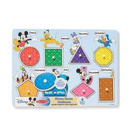 Melissa and Doug Colors & Shapes Wooden Peg Puzzle (Mickey Mouse)