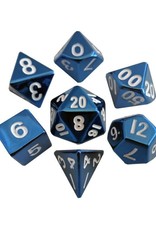 Polyhedral Metal Dice Set (Blue)