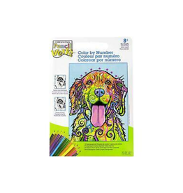 Dimensions Colorful Dog - Pencil by Number