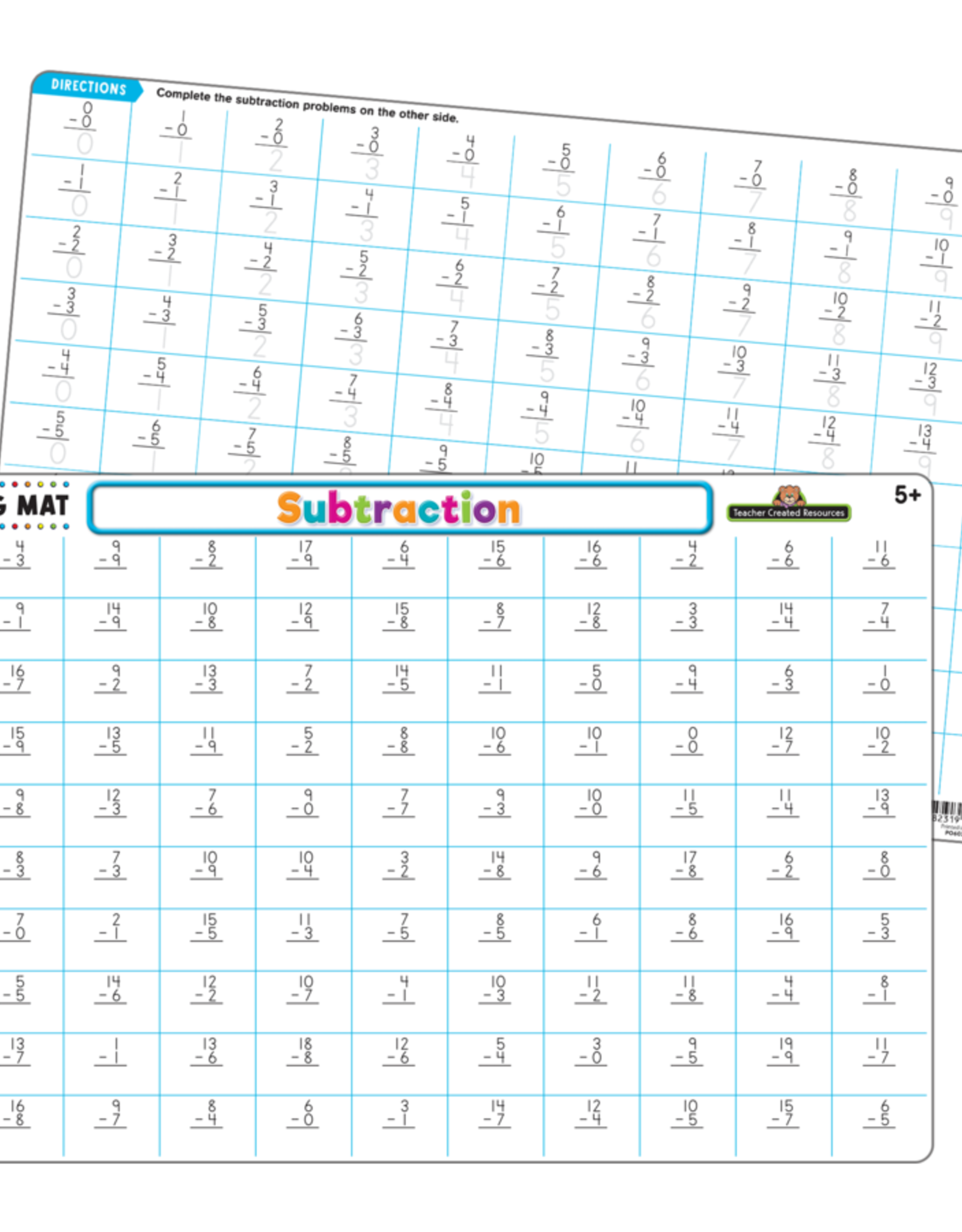 Teacher Created Resources Subtraction Learning Mat